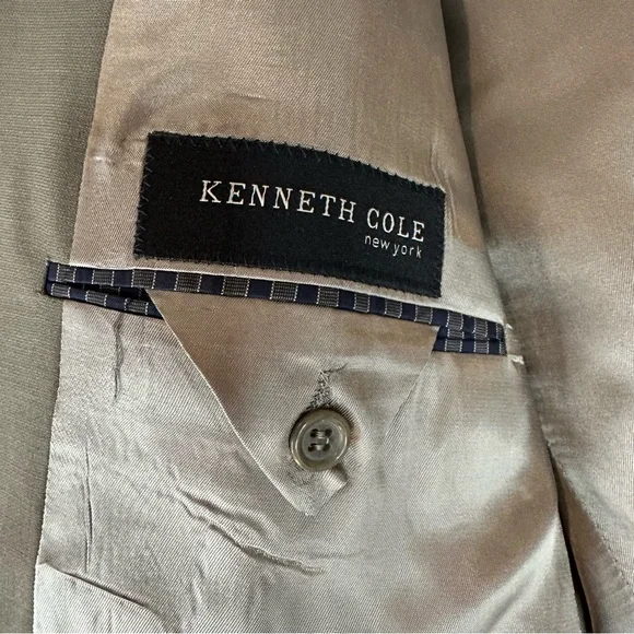 KENNETH COLE Men’s Size 40L Long Blazer Suit Jacket Coat Wool Lined